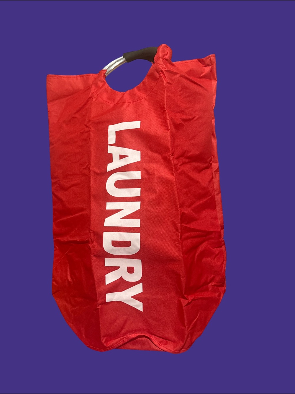 Red Laundry Bag with Handles - Unbranded